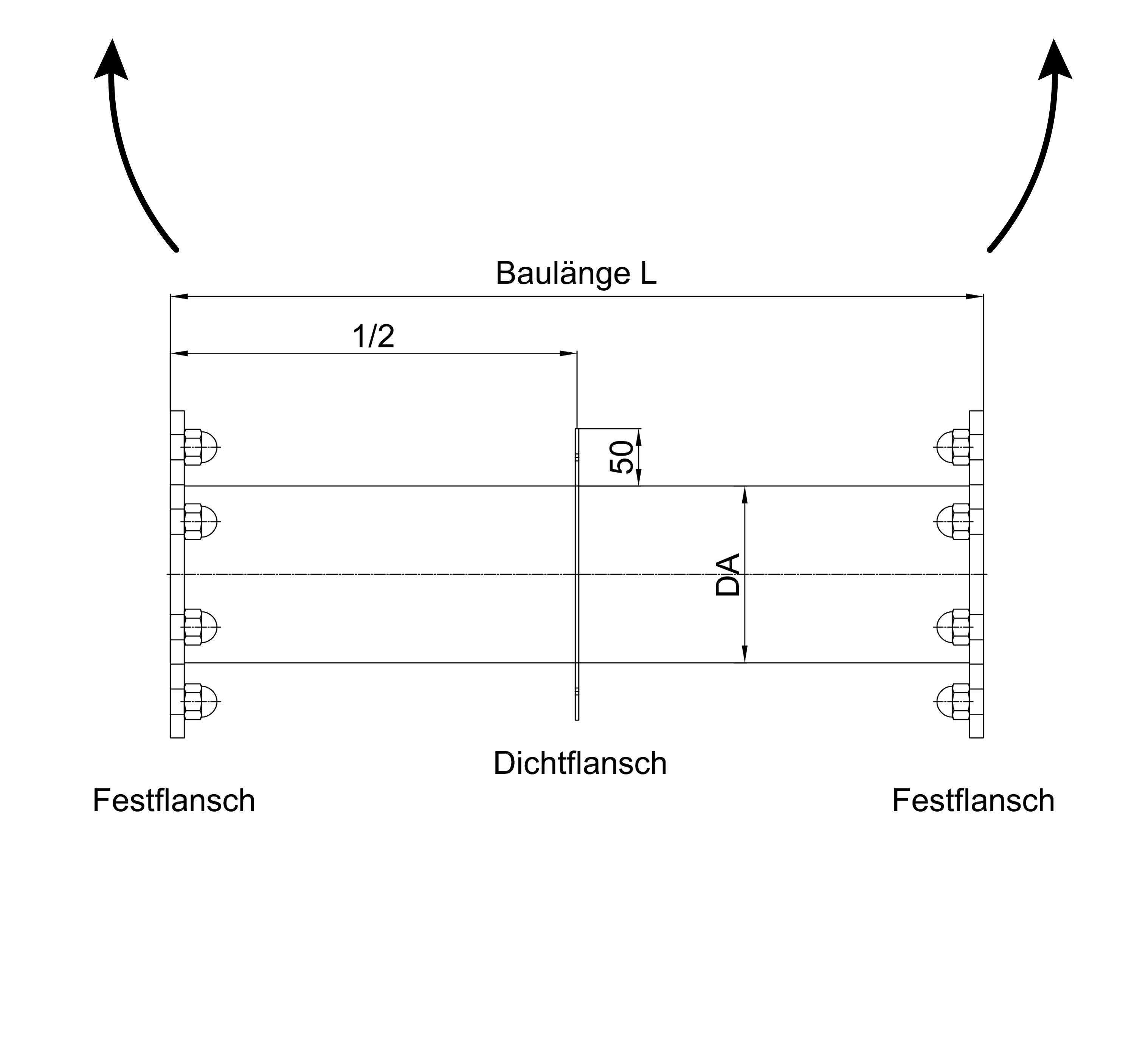 Wanddurchführung Skizze